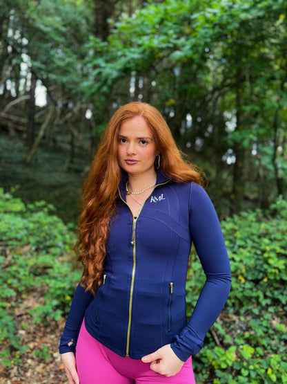 Navy sculpt jacket