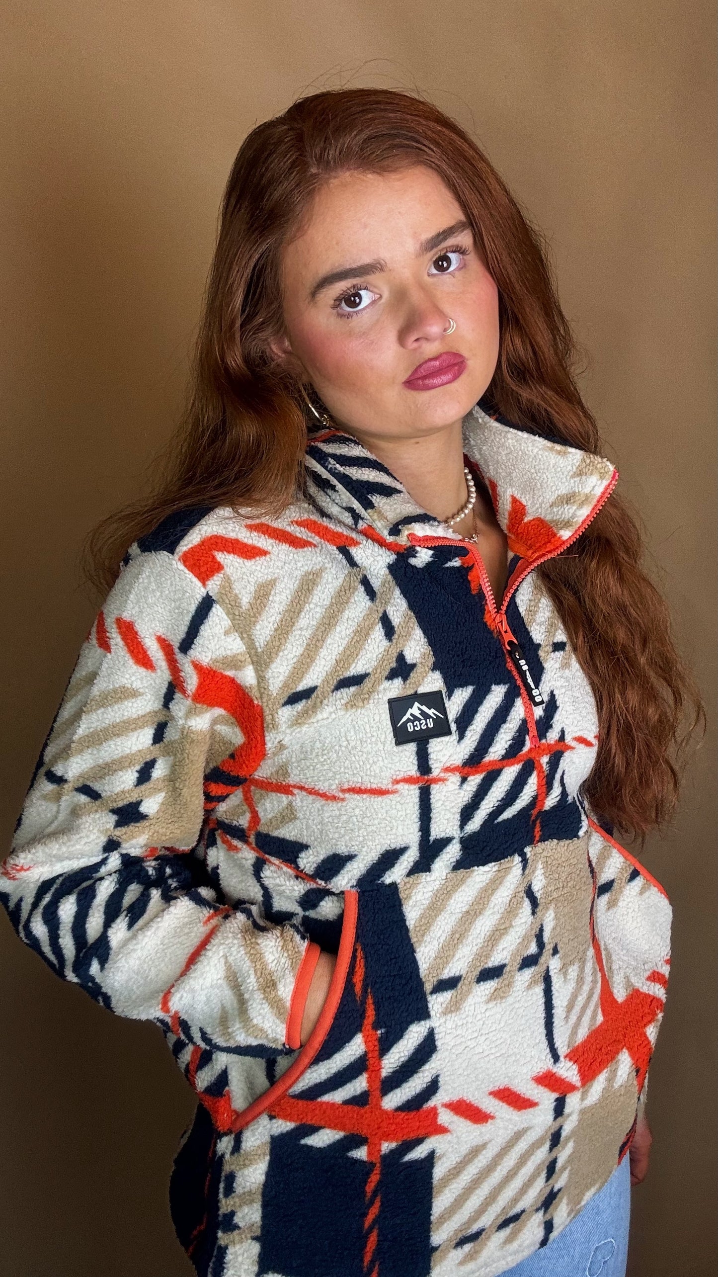 Maisie super soft fleece Pockets & draw string