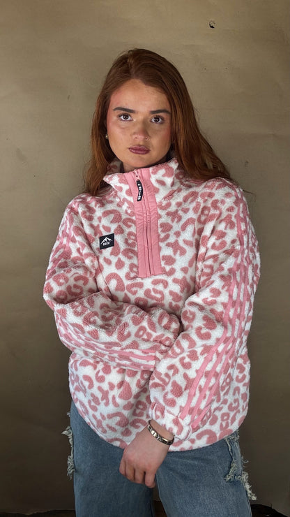 Payton Pink Leopard print zip up