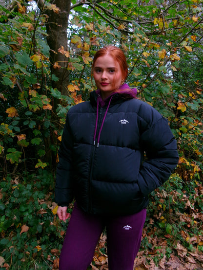 Jasmine Jet Black waterproof Ultra puffer *with pockets & draw string!!*
