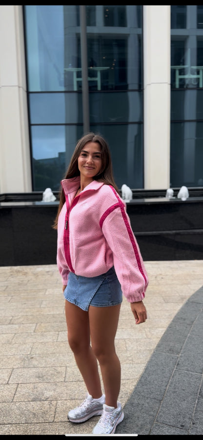 Olivia Full Zip Fleece. Pockets + Drawstring)