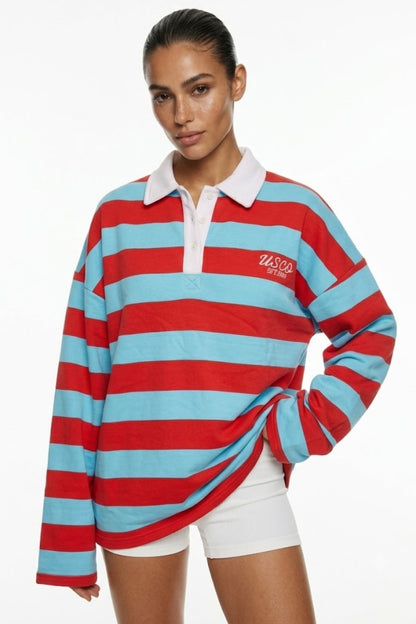 Jade 80% Cotton Rugby Top