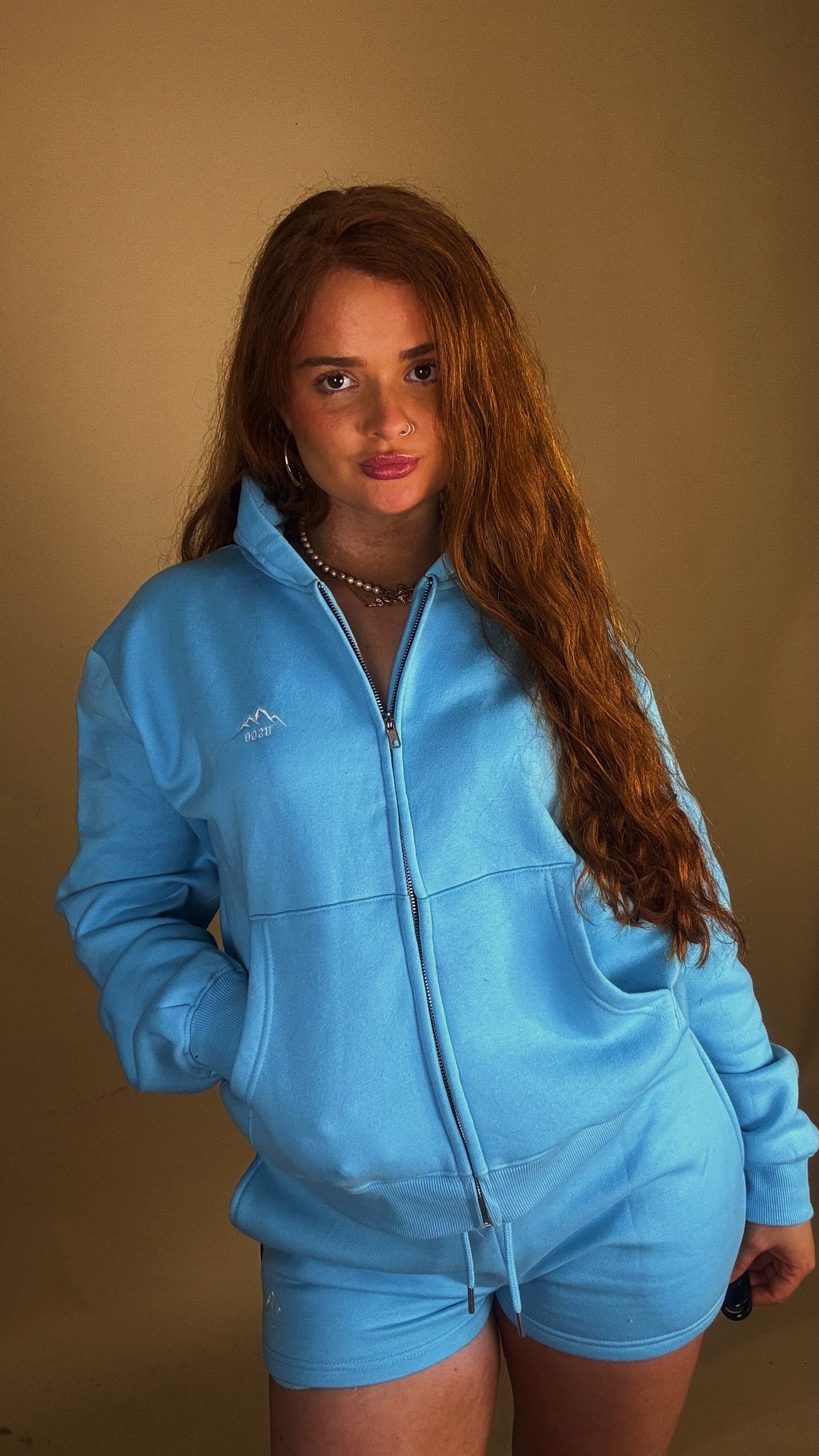 *shorts set* Brynn 80% cotton fleece line set.