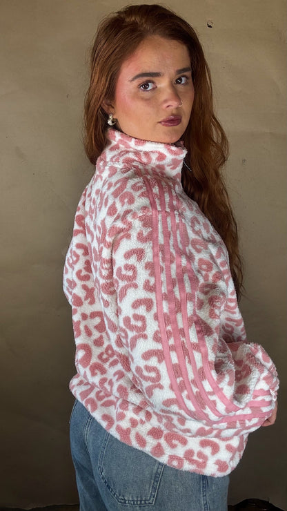 Payton Pink Leopard print zip up