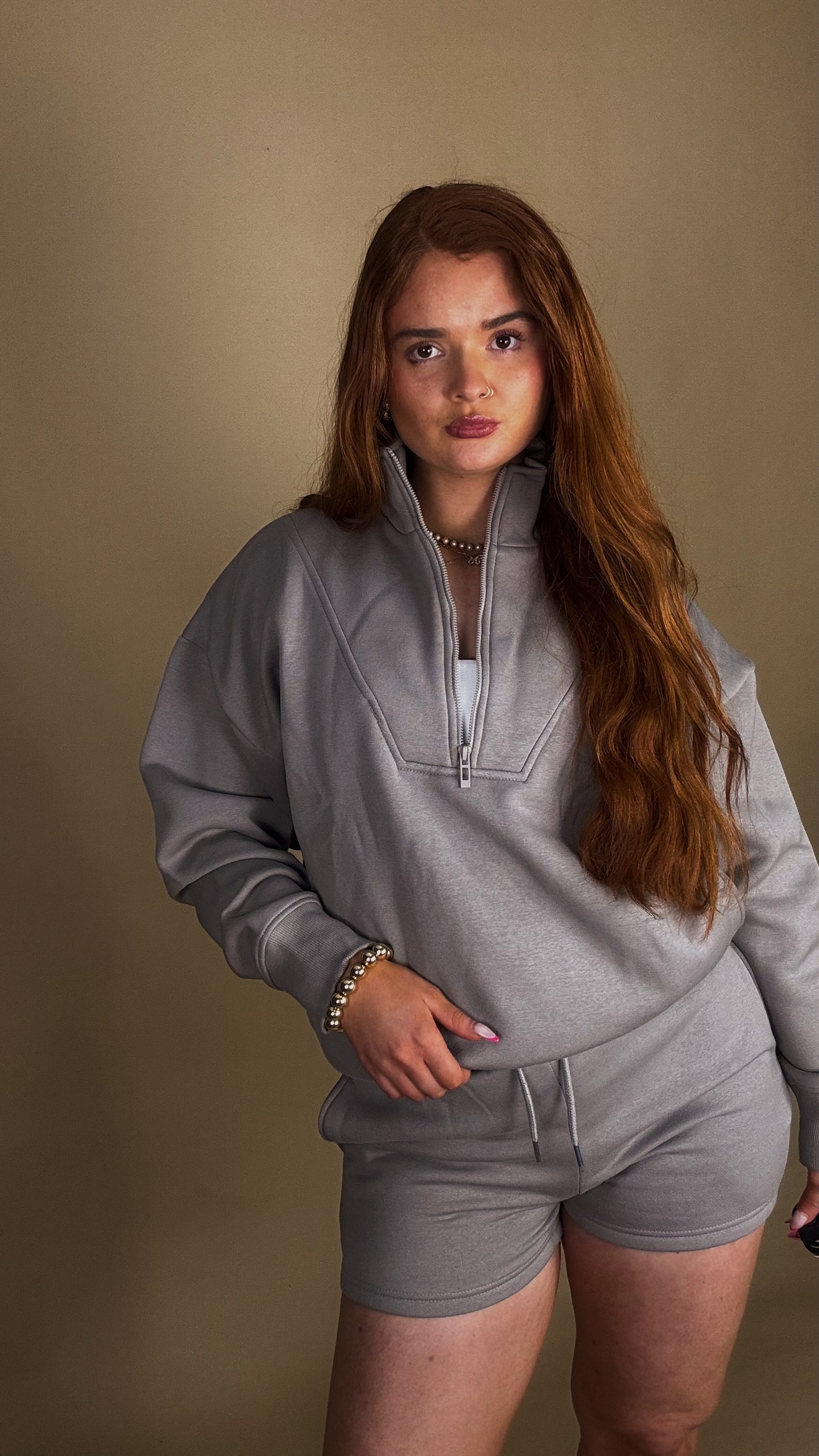 Carley 80% cotton fleece short set