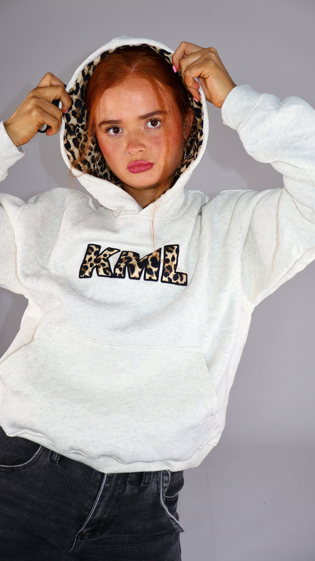 Fifi Fleece lined leopard hoodie
