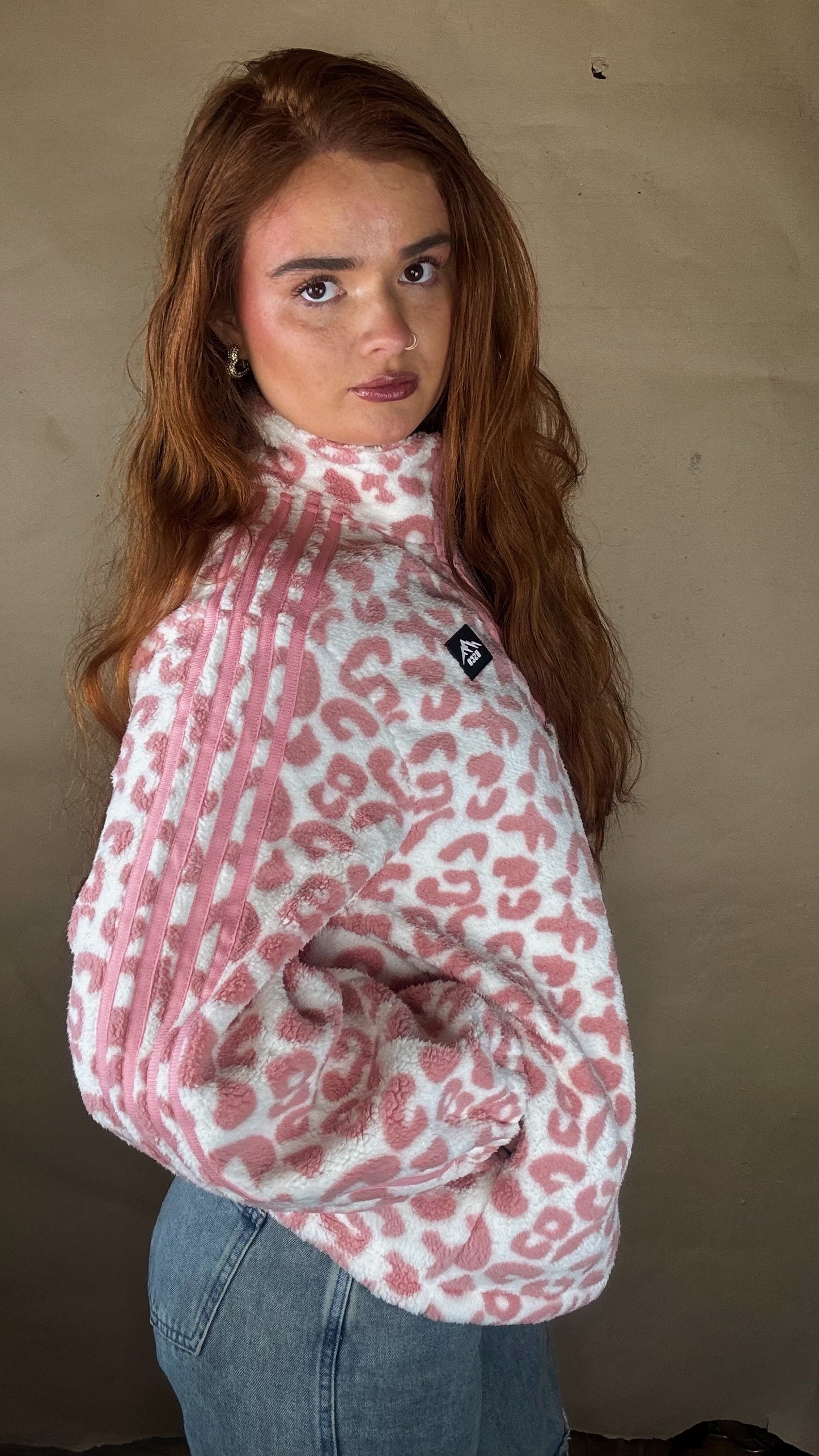 Payton Pink Leopard print zip up