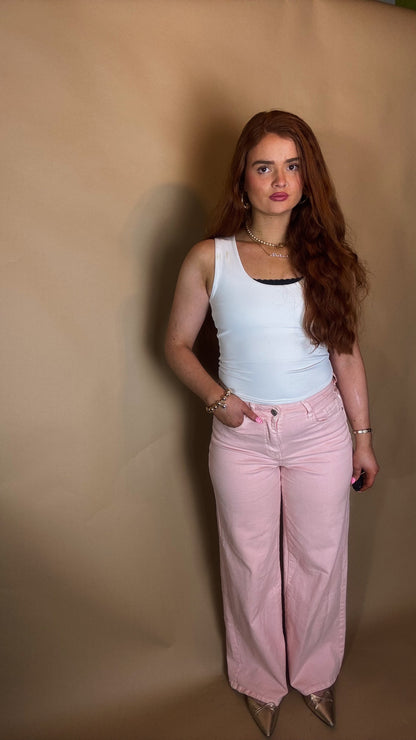 Polly Pastel Pink Jean