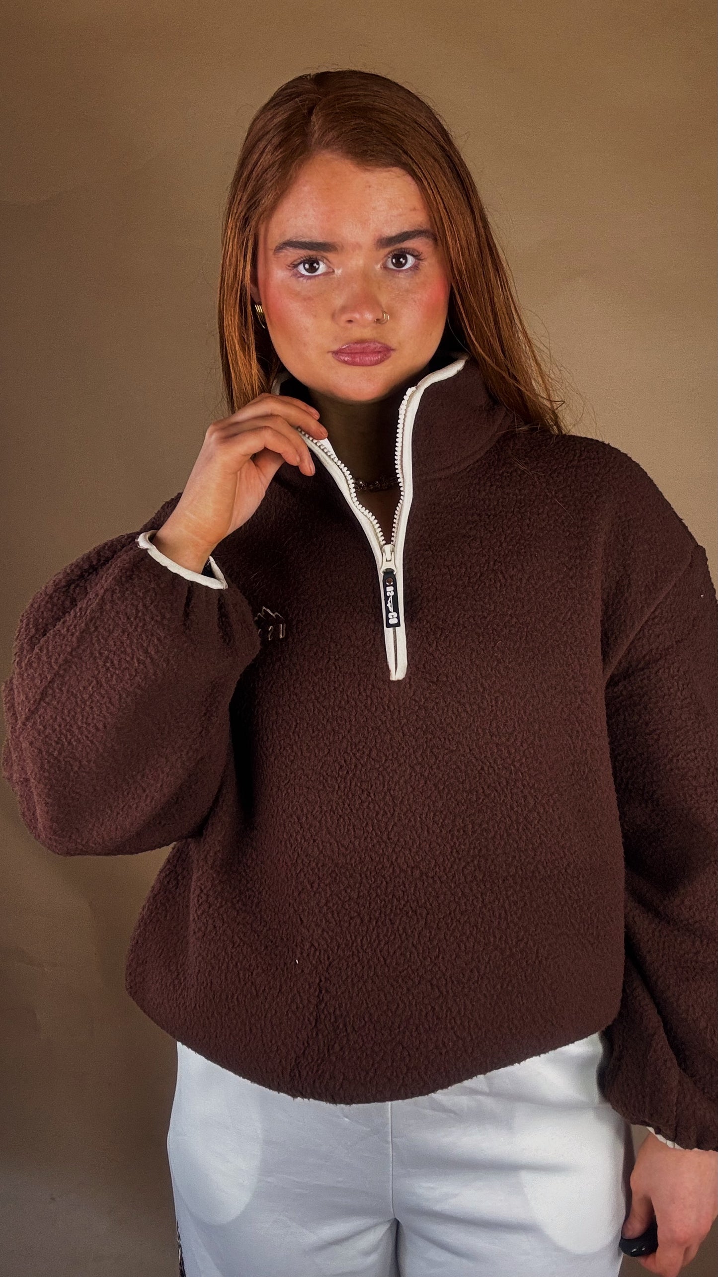 Monica Balloon Sleeve fleece (pockets + drawstring)