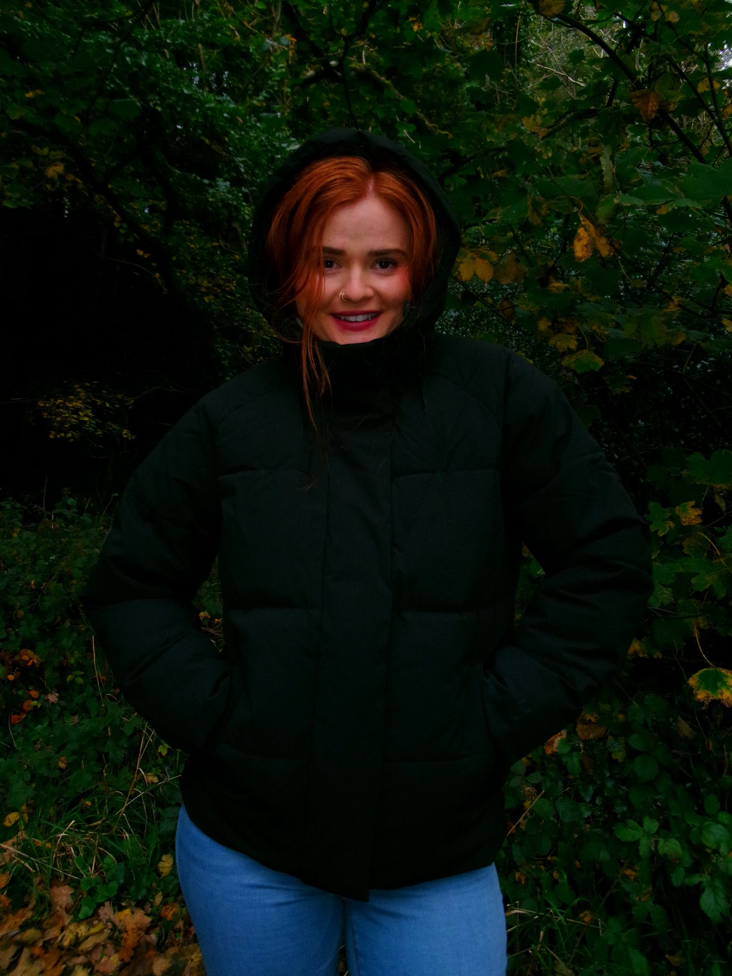 Jade Jet Black Puffer Jacket