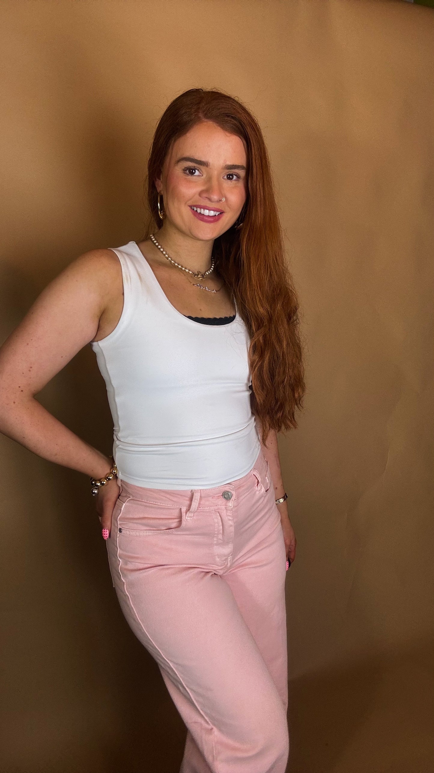 Polly Pastel Pink Jean