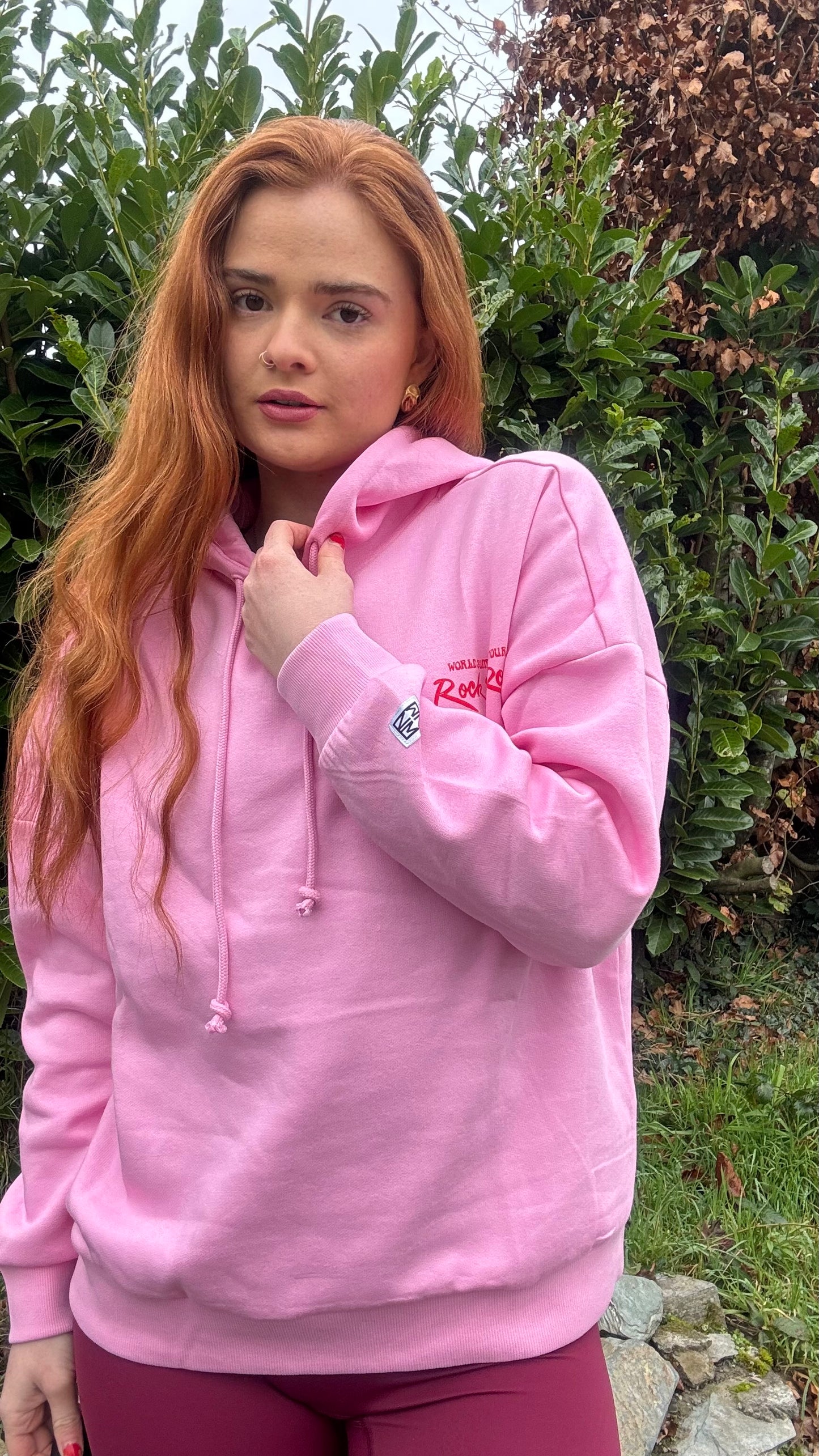 Kaycee Leah Rock n Roll fleece line oversize Hoodie *70% organic cotton*