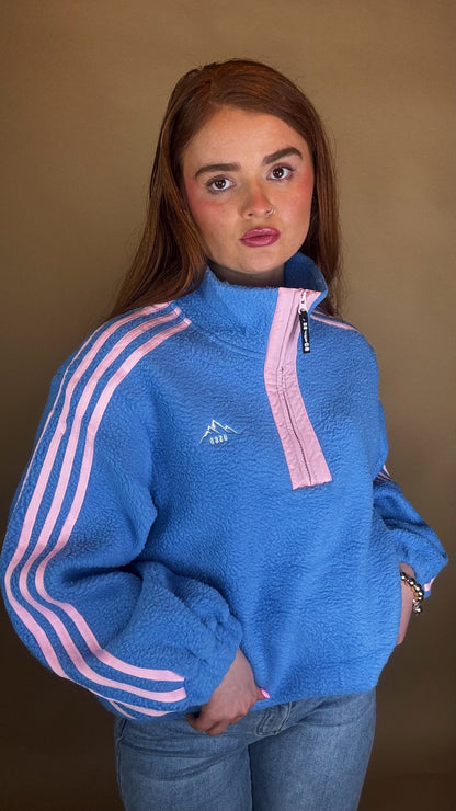 Hannah x4 Stripe Fleece size down. Pockets & draw string