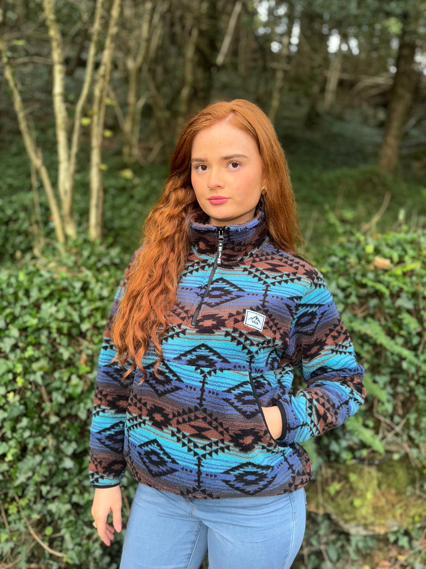 Evie Winter fleece with pockets and drawstring *ultra, ultra soft*