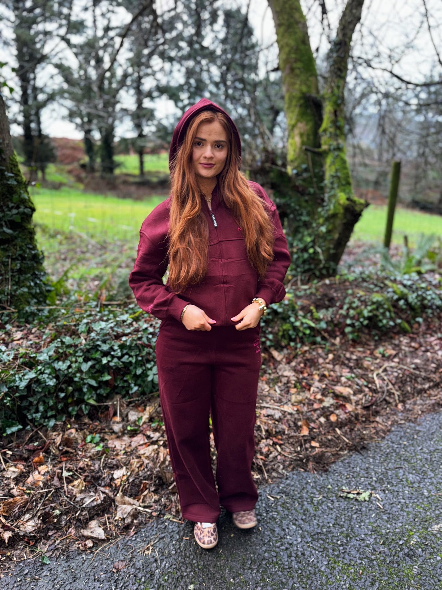 Burgundy KML x USCO LIMITED EDITION Fleece line set *size down*