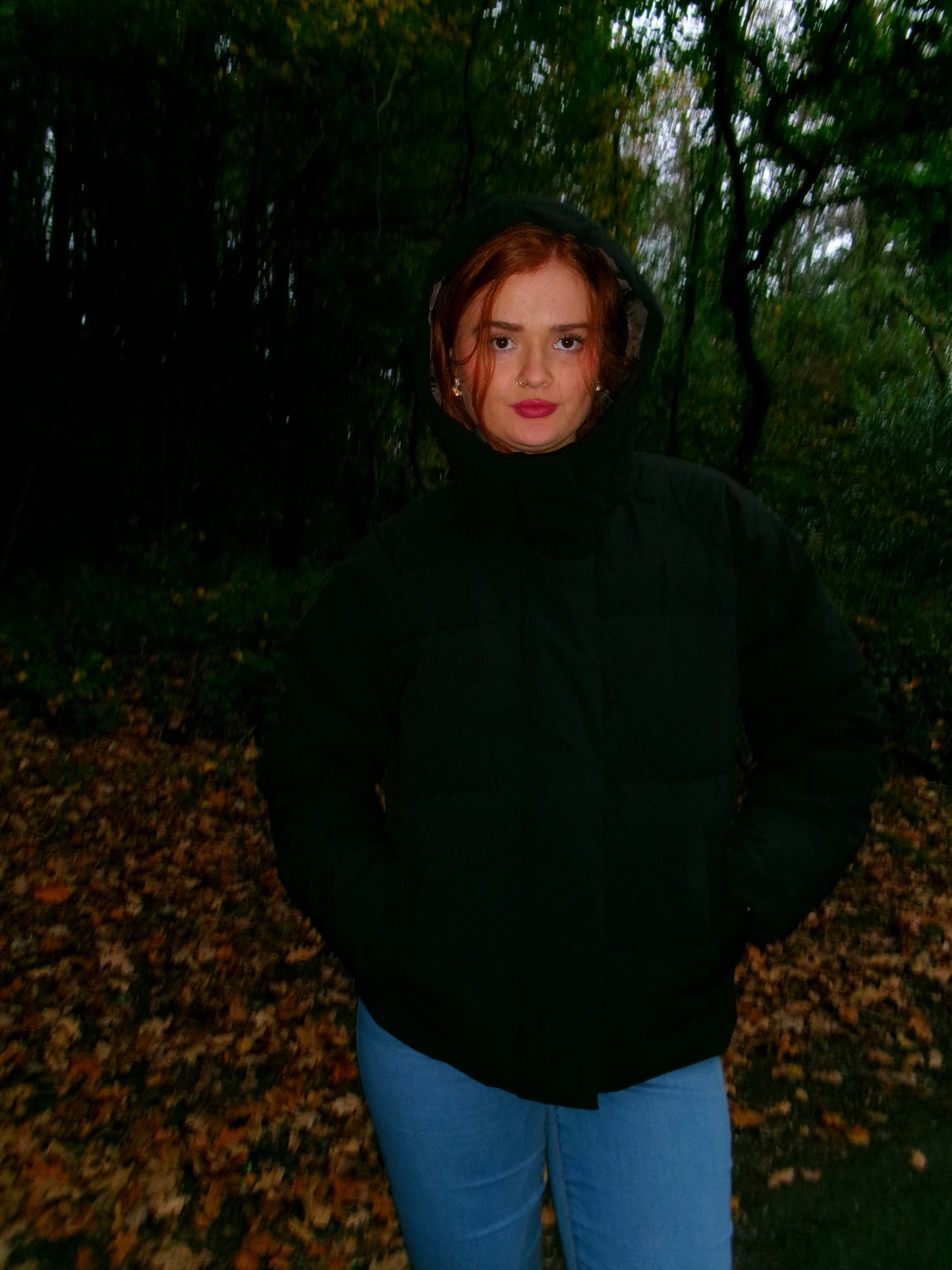 Jade Jet Black Puffer Jacket