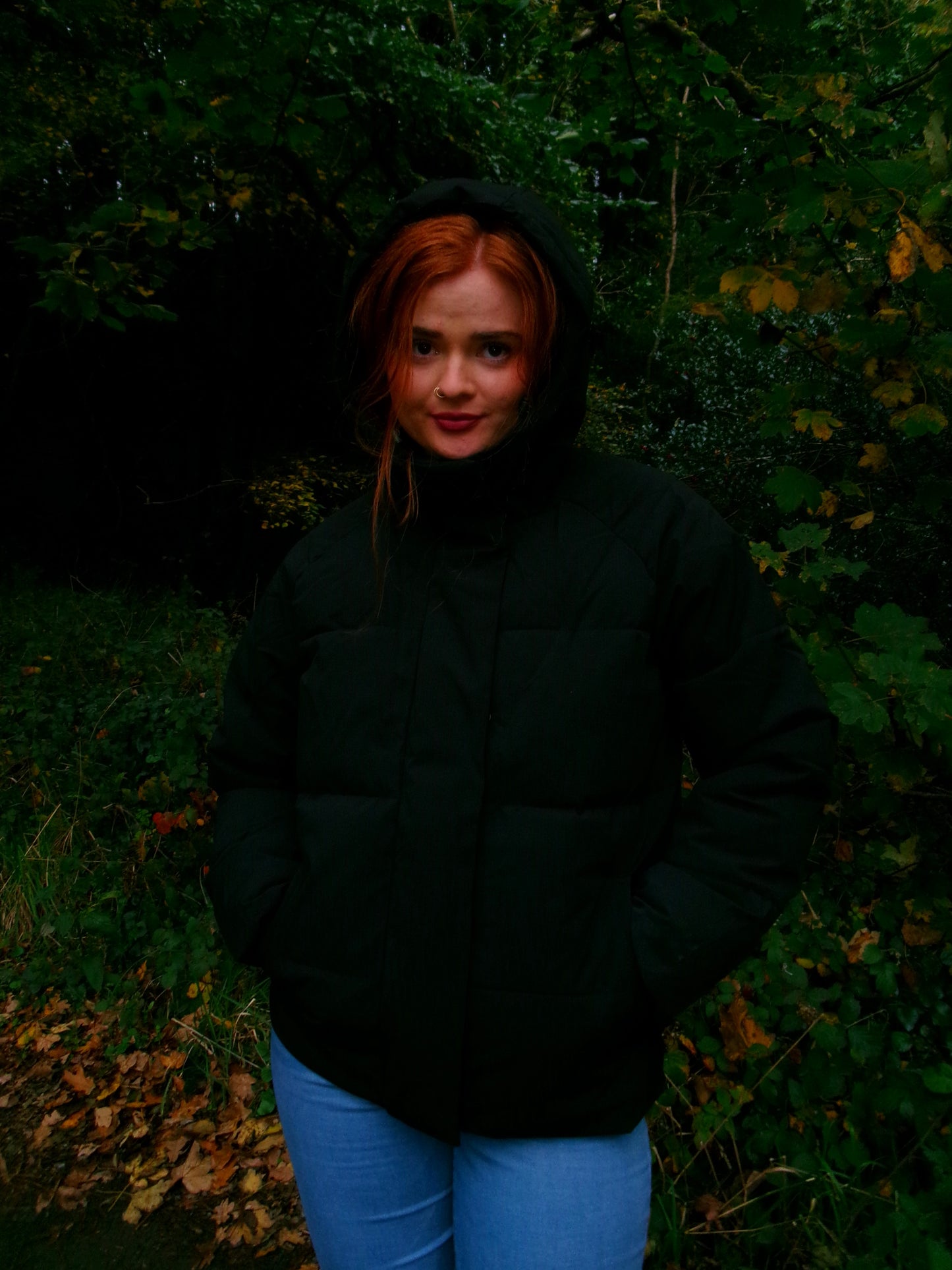 Jade Jet Black Puffer Jacket