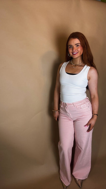 Polly Pastel Pink Jean