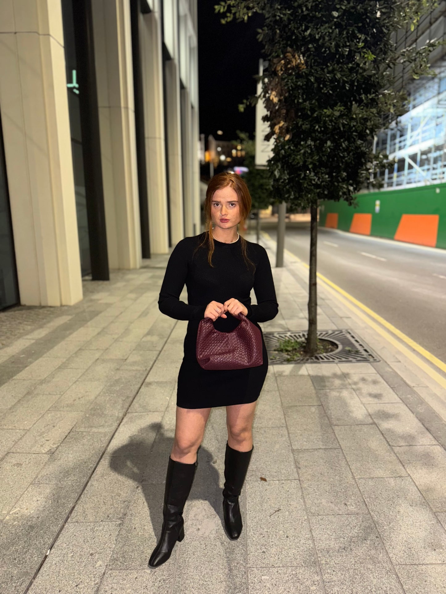 Blake Black Ribbed Dress *made with recycled fabrics*