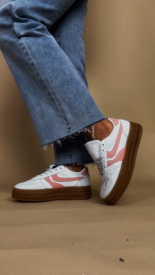 Amy Blue/Pink Chunky trainers