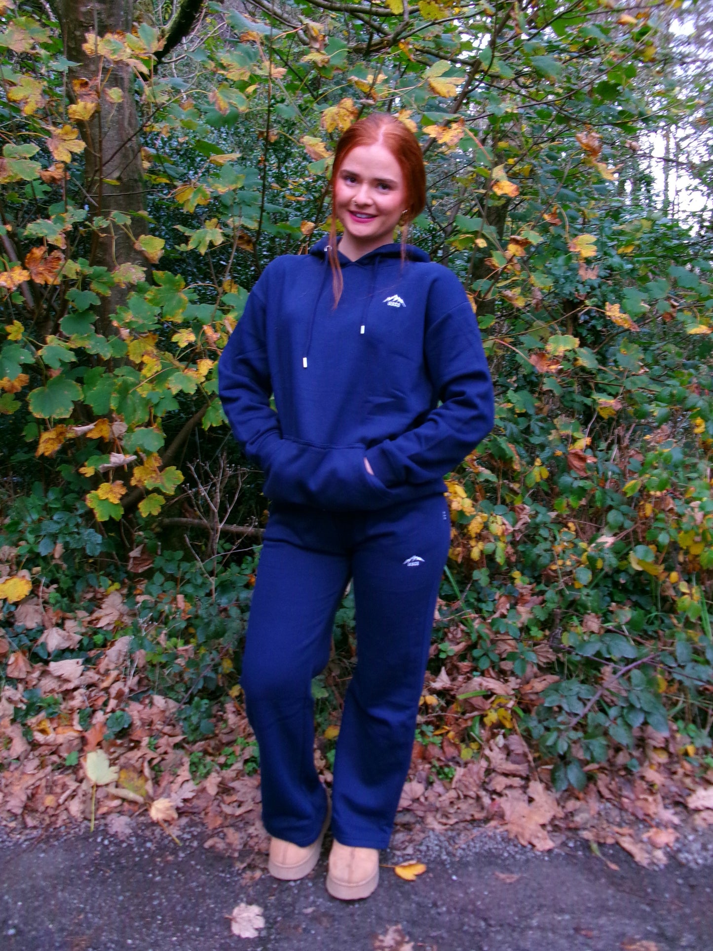 Niamh Navy 80% cotton fleece line set