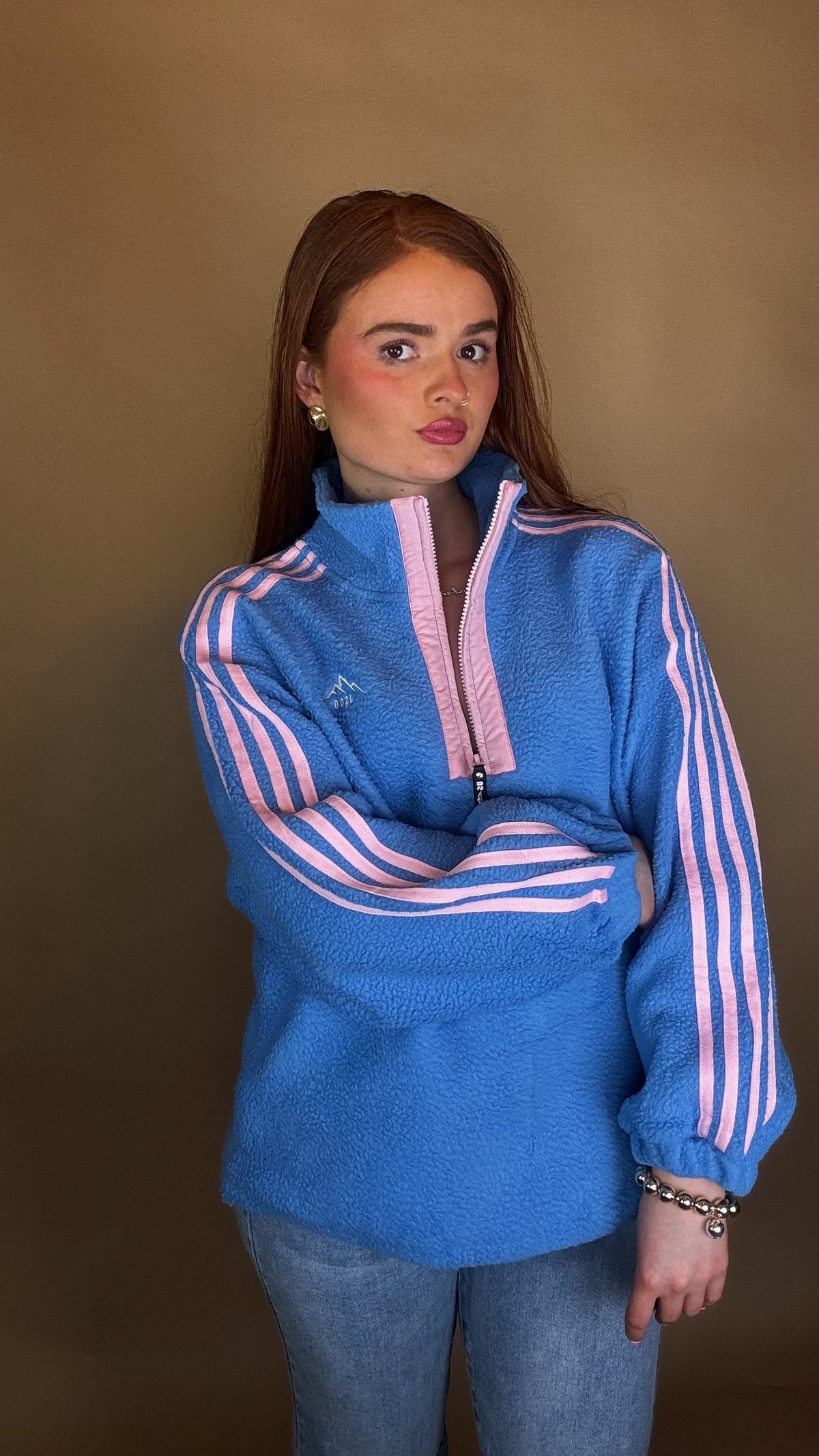Hannah x4 Stripe Fleece size down. Pockets & draw string