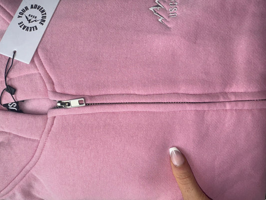 Pink shorts set 80% cotton fleece line set (Copy 3)