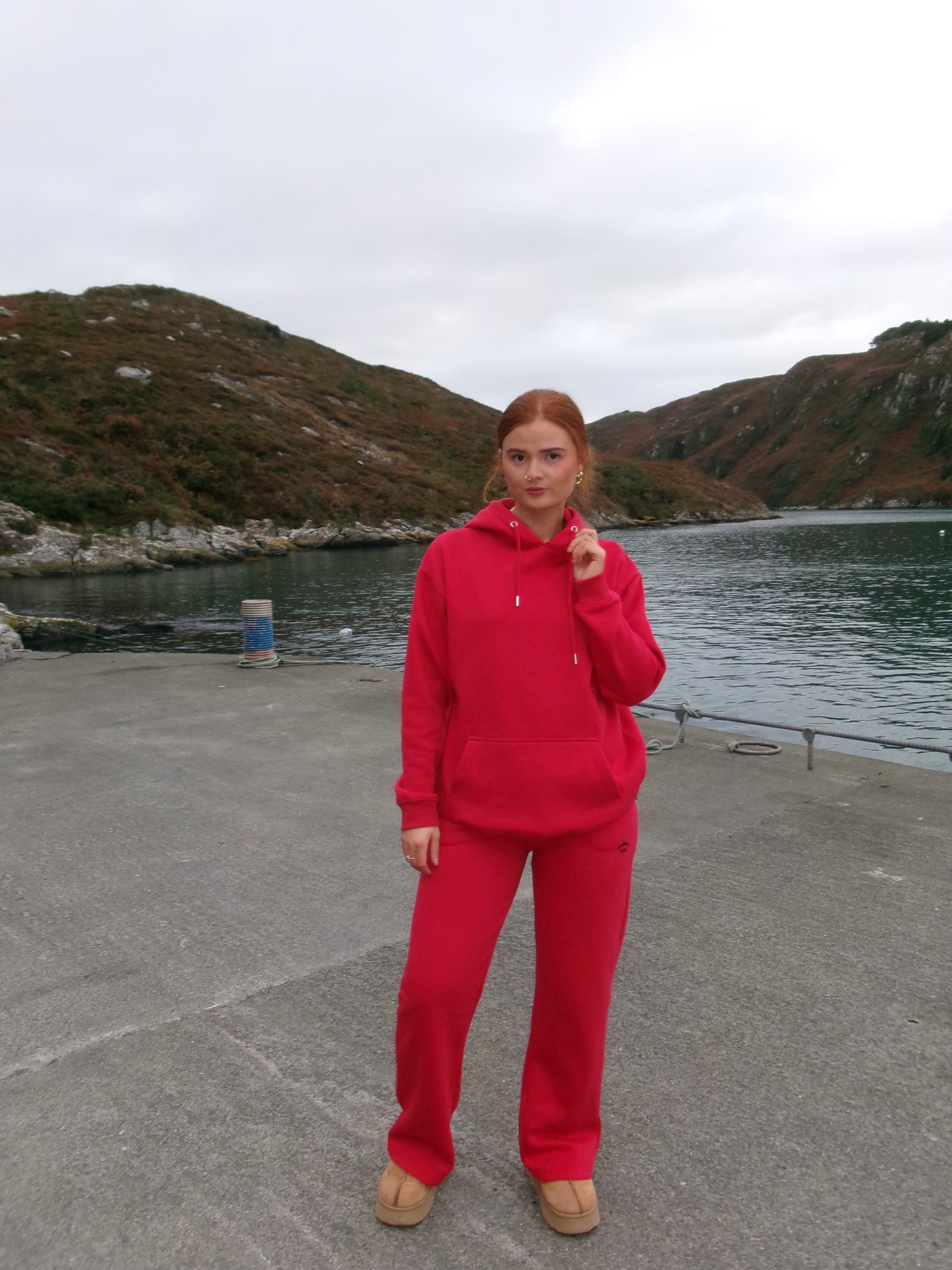 Scarlet 80% cotton SET *oversize hoodie*