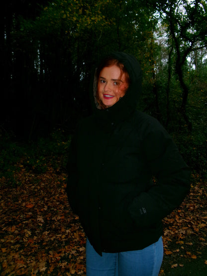 Jade Jet Black Puffer Jacket