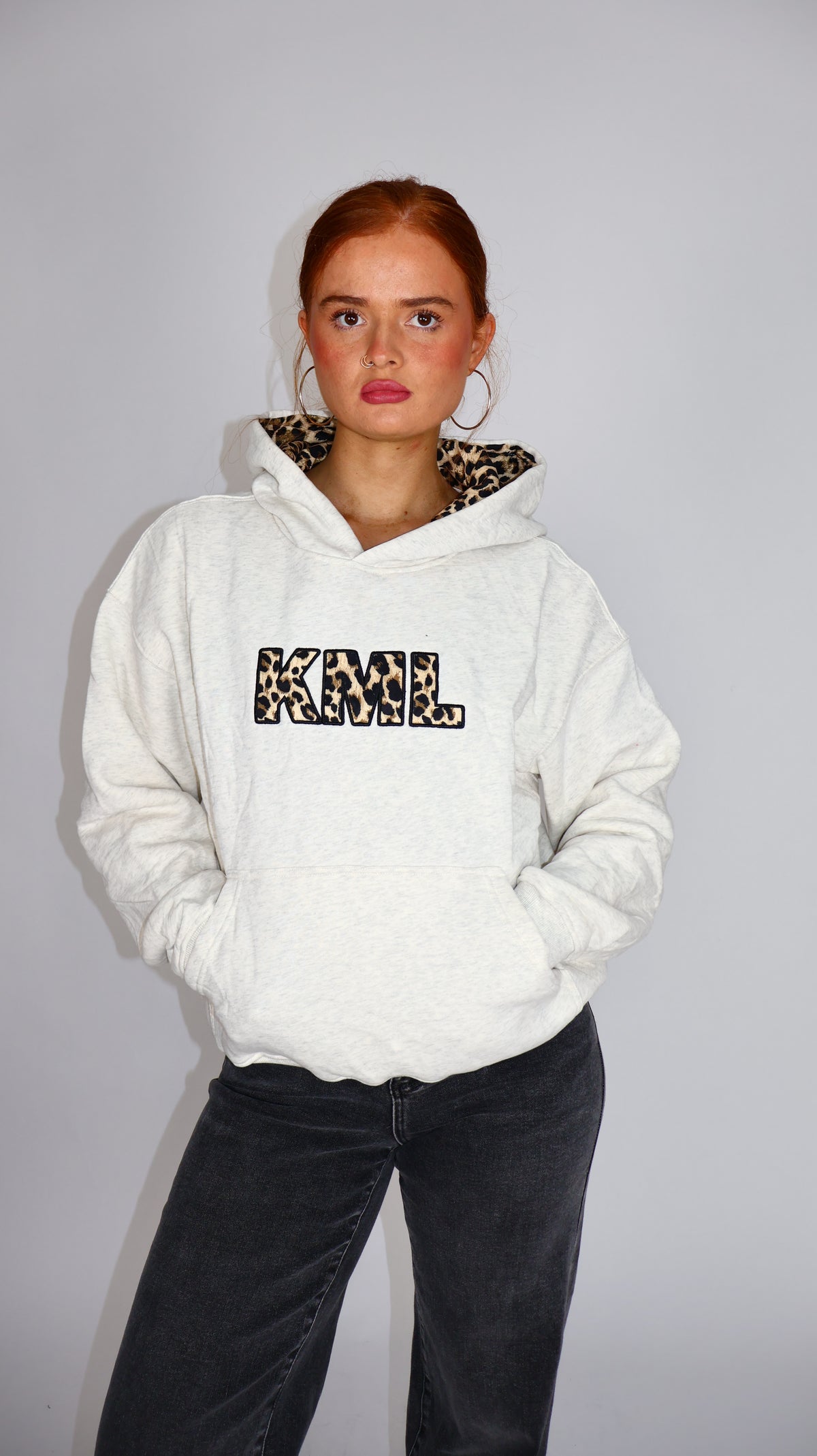 Fifi Fleece lined leopard hoodie