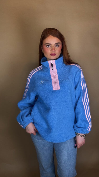 Hannah x4 Stripe Fleece size down. Pockets & draw string