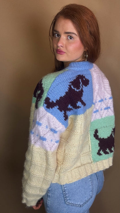 Hattie Exclusive Dachshund Thick Knit Cardigan