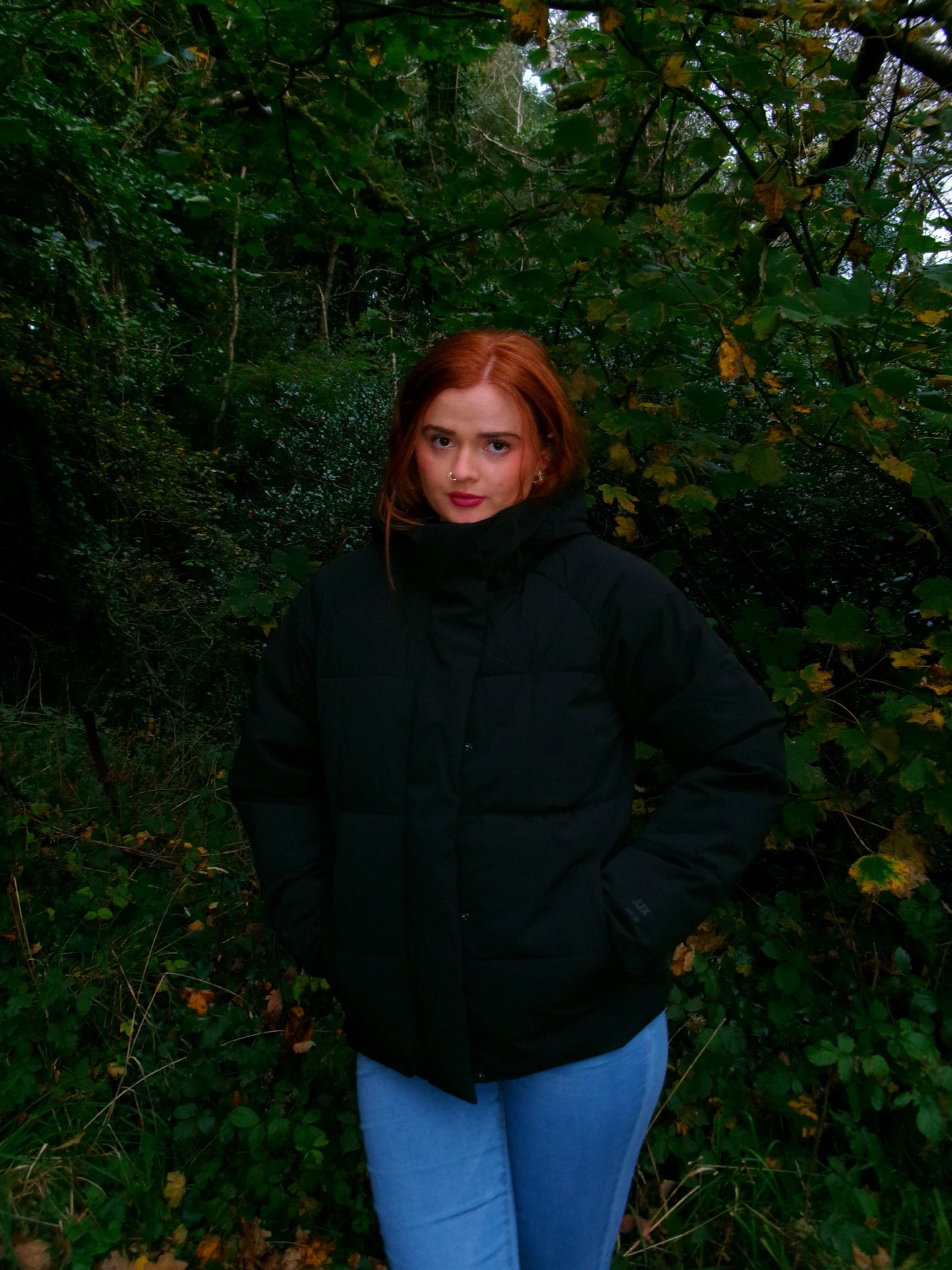 Jade Jet Black Puffer Jacket