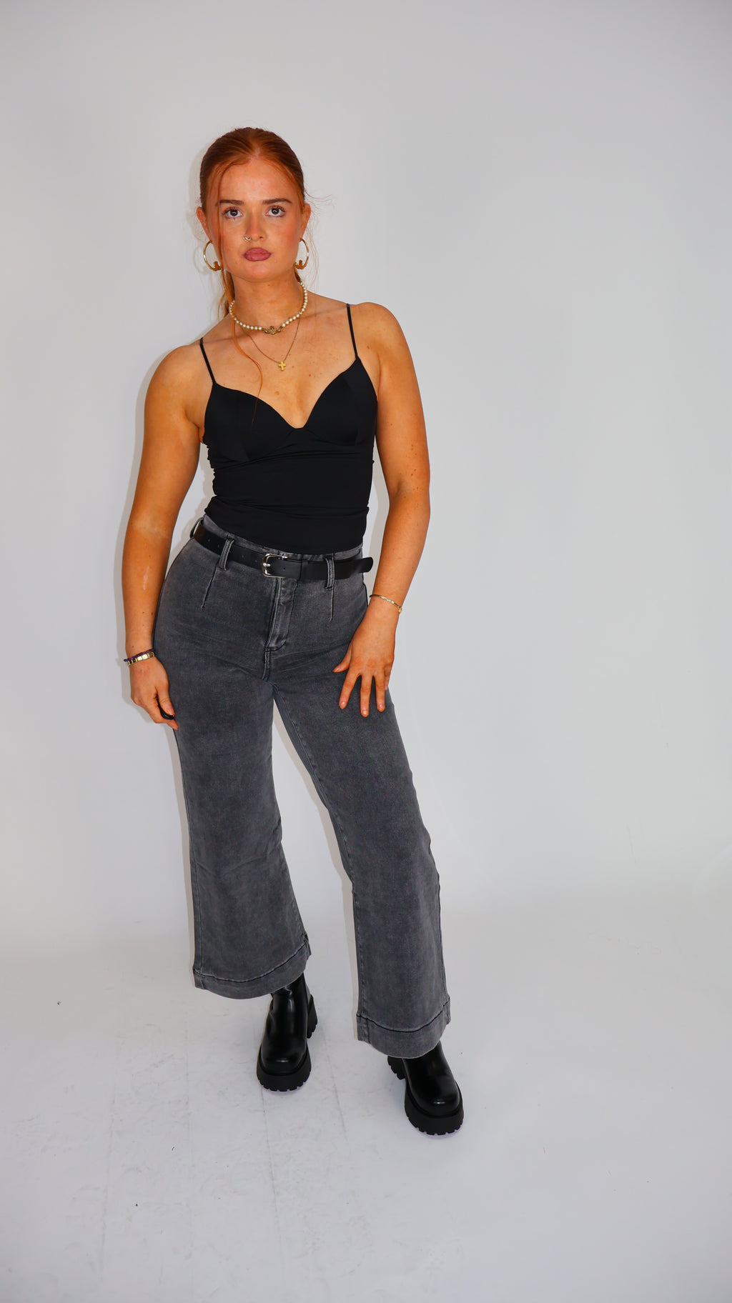 Stephanie Super stretch denim. With belt