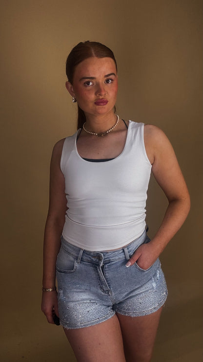Shorts with diamonte 8662