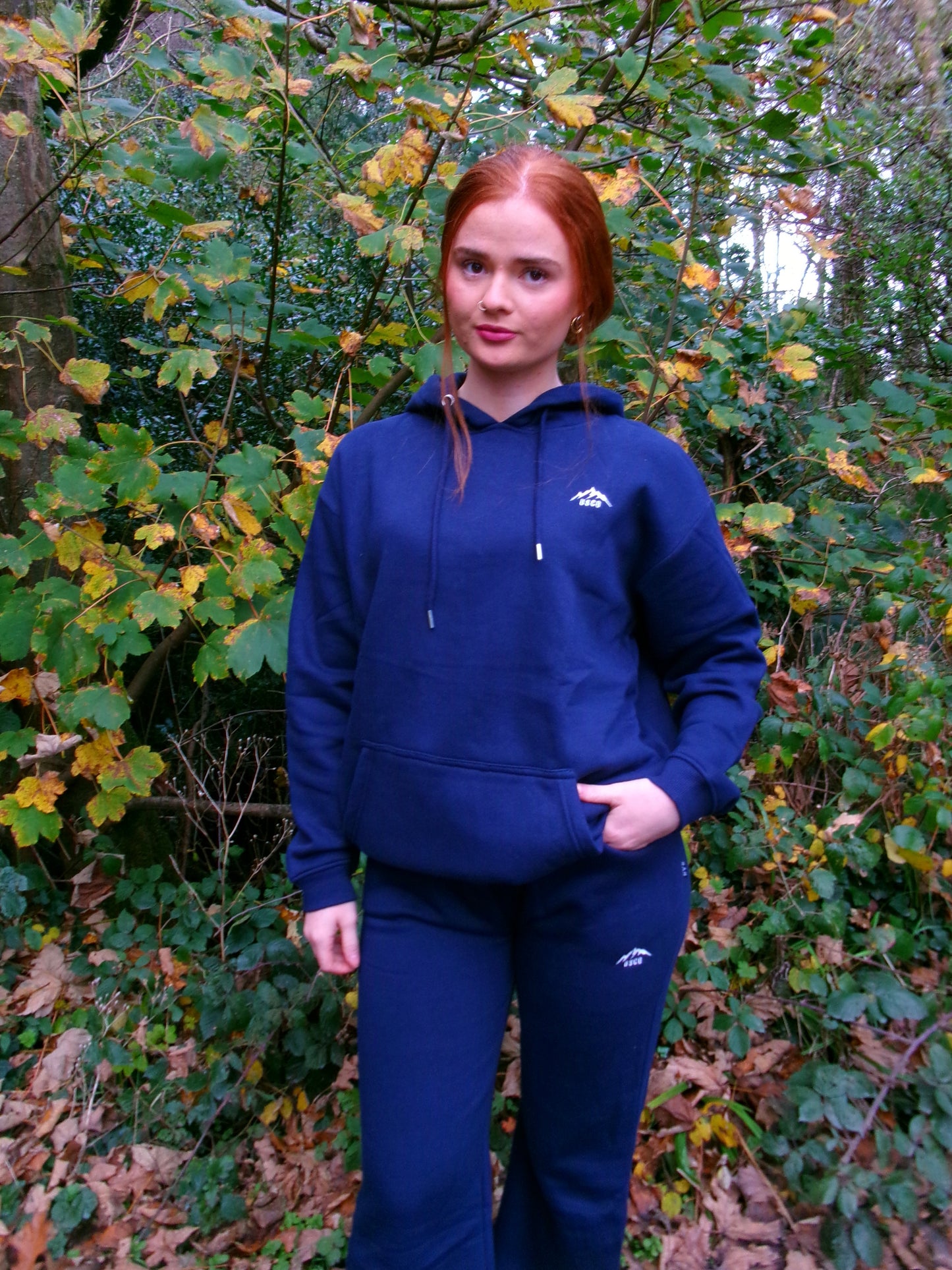 Niamh Navy 80% cotton fleece line set