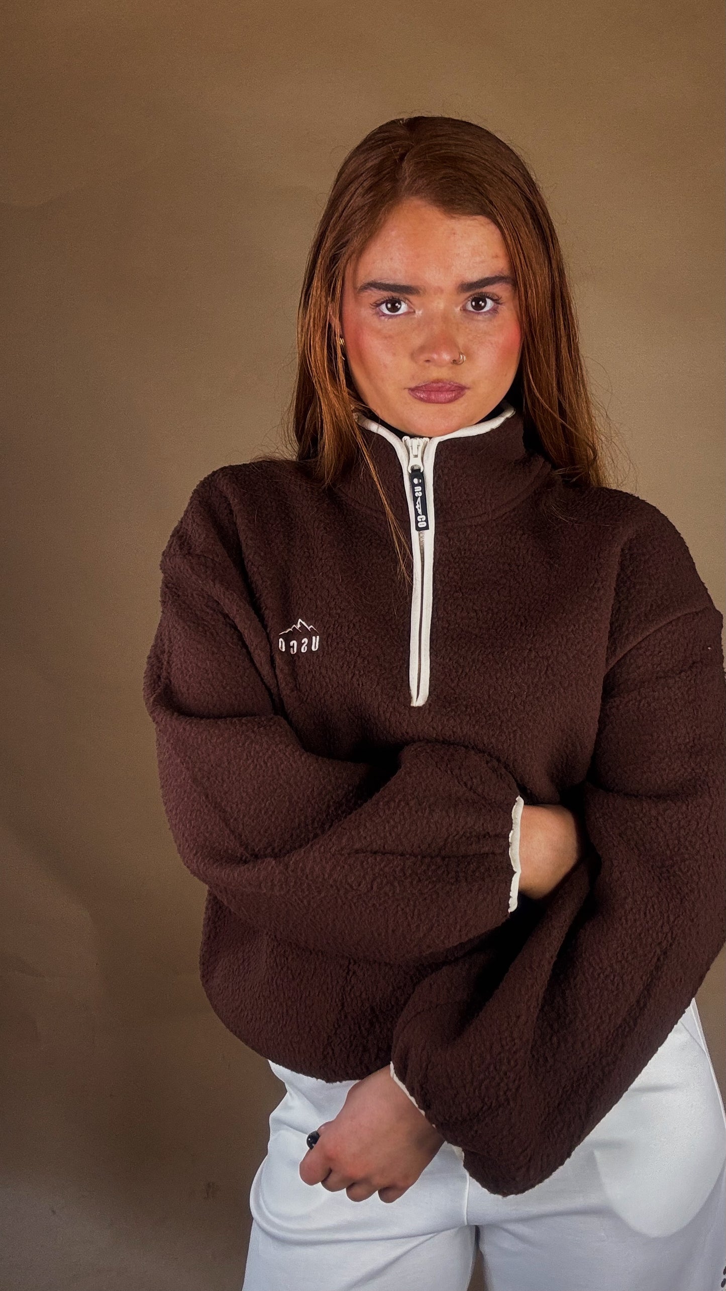 Monica Balloon Sleeve fleece (pockets + drawstring)