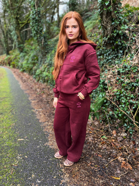 Burgundy KML x USCO LIMITED EDITION Fleece line set *size down*