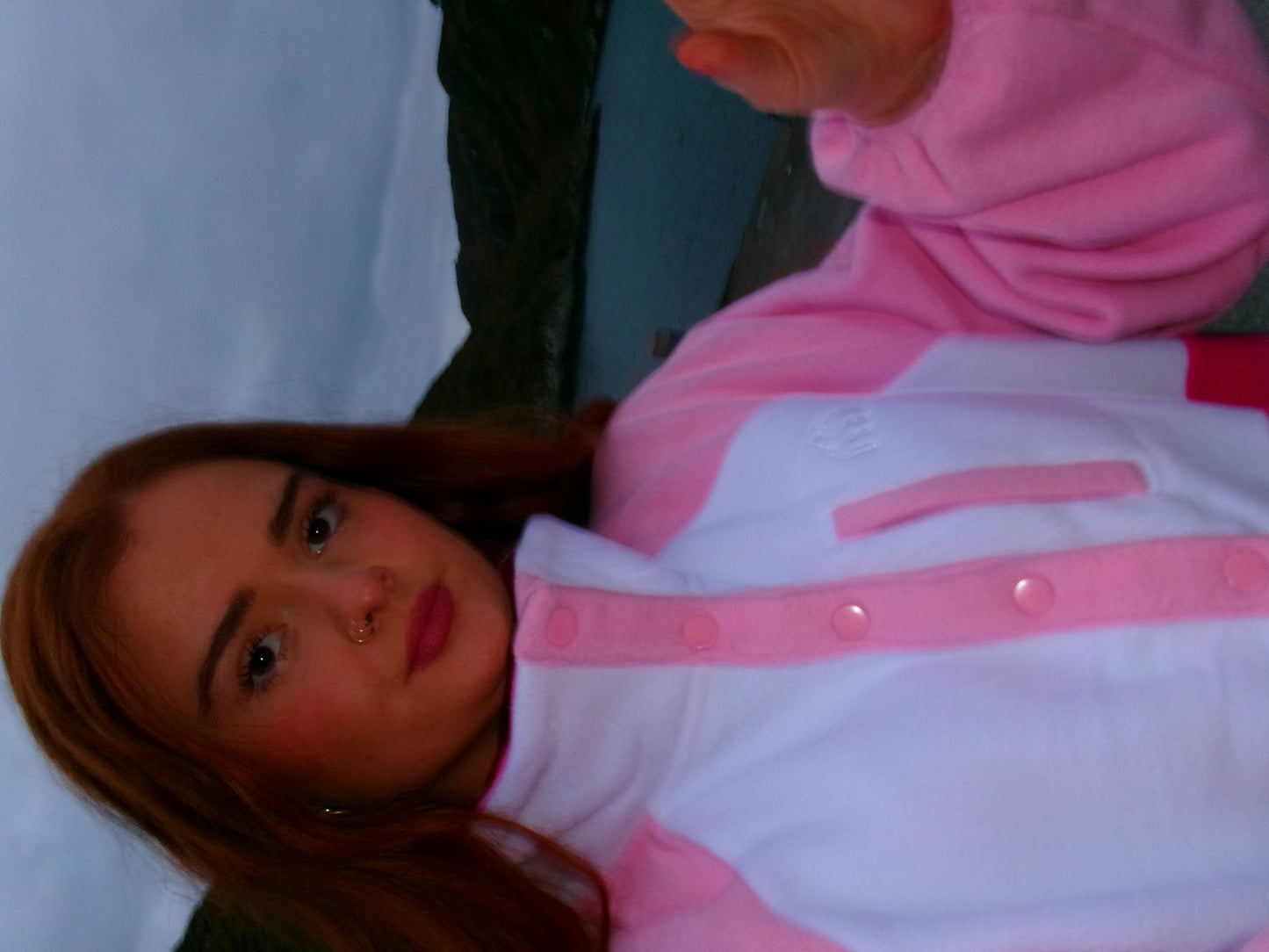 Lucy balloon sleeve 3 pocket & draw string fleece fleece limited edition *size down*