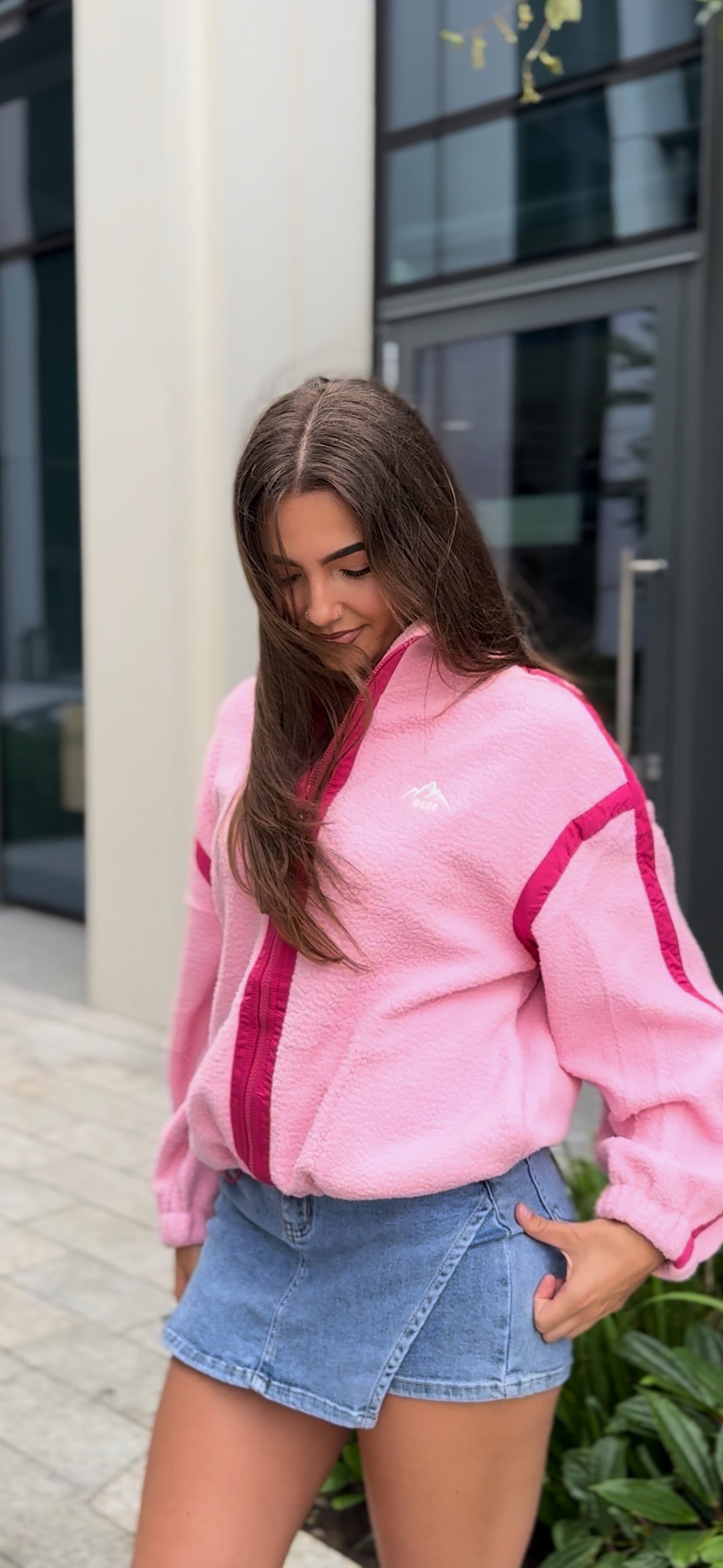 Olivia Full Zip Fleece. Pockets + Drawstring)