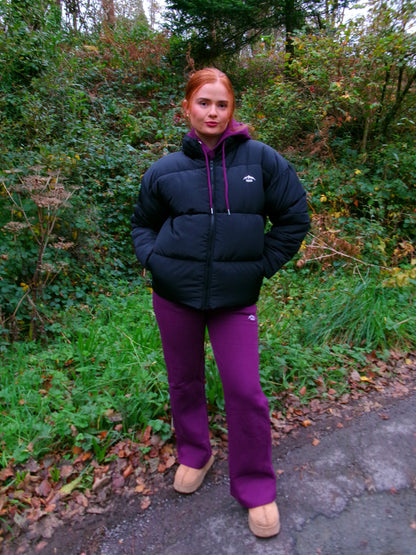 Jasmine Jet Black waterproof Ultra puffer *with pockets & draw string!!*