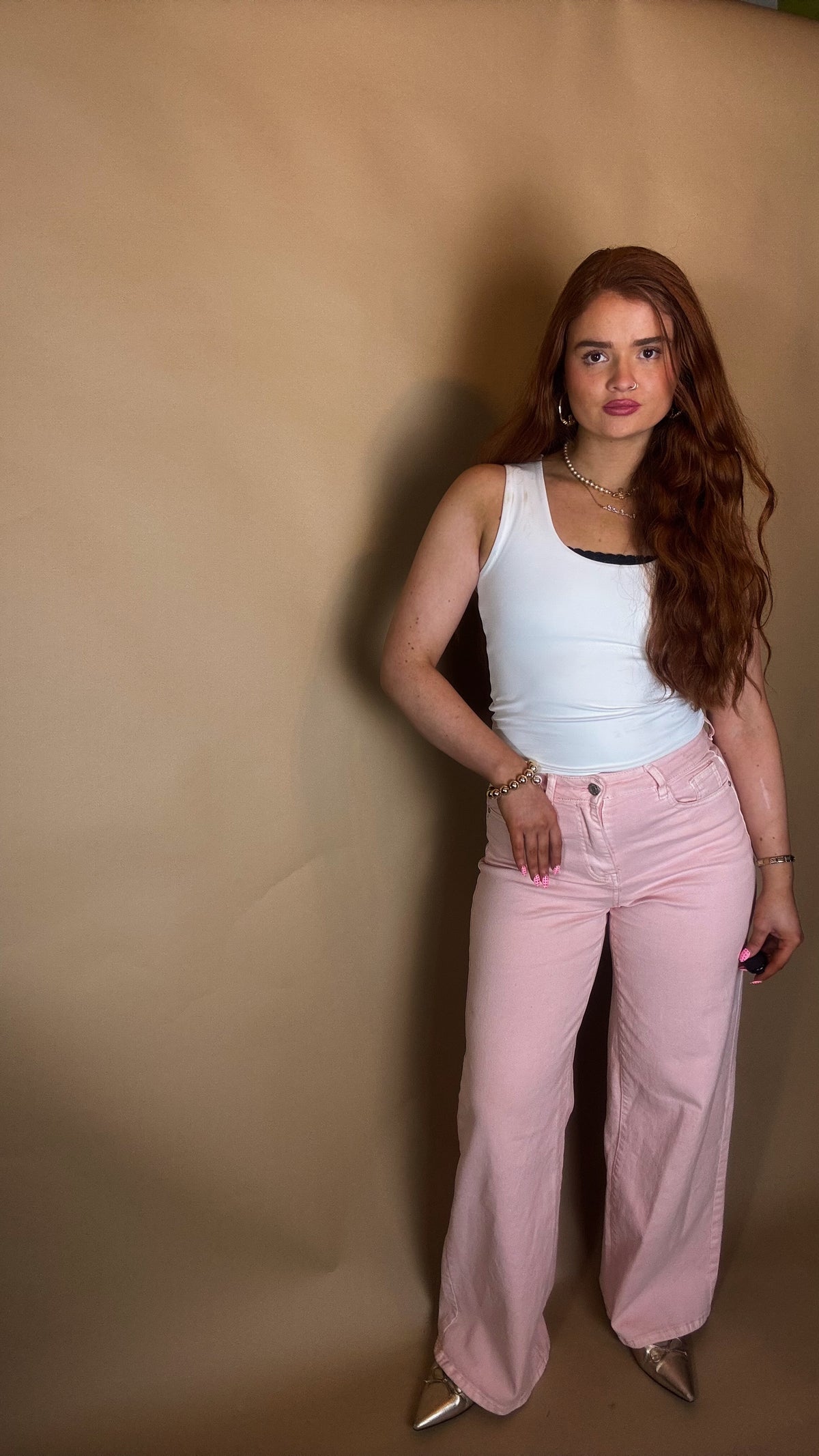 Polly Pastel Pink Jean