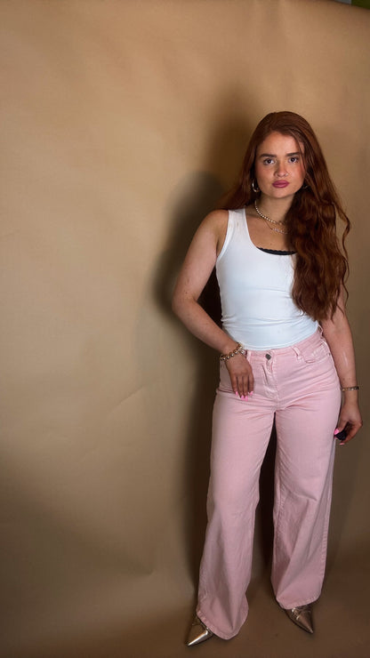 Polly Pastel Pink Jean