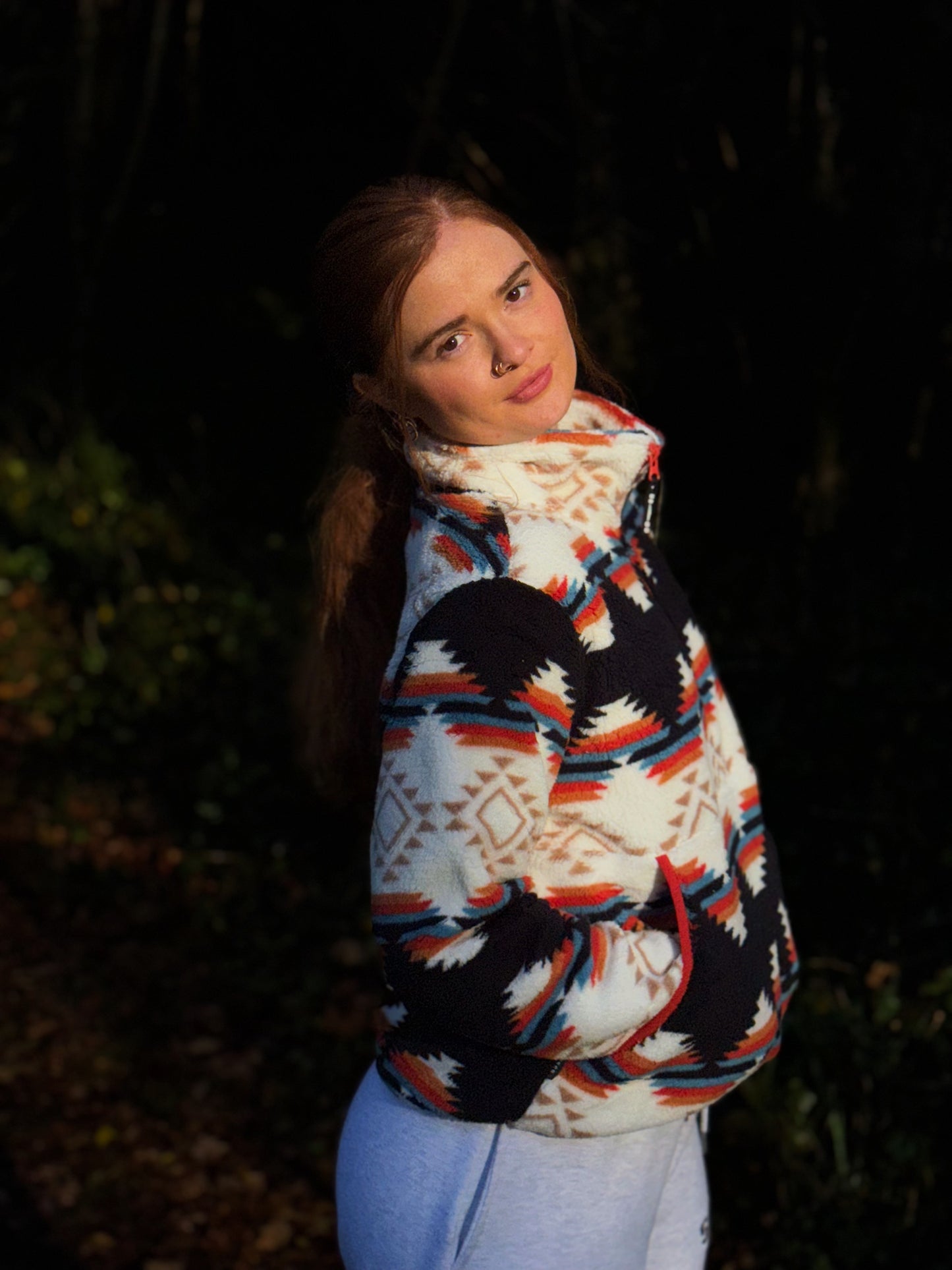 Lucinda Winter fleece draw string & pocket *ultra soft*