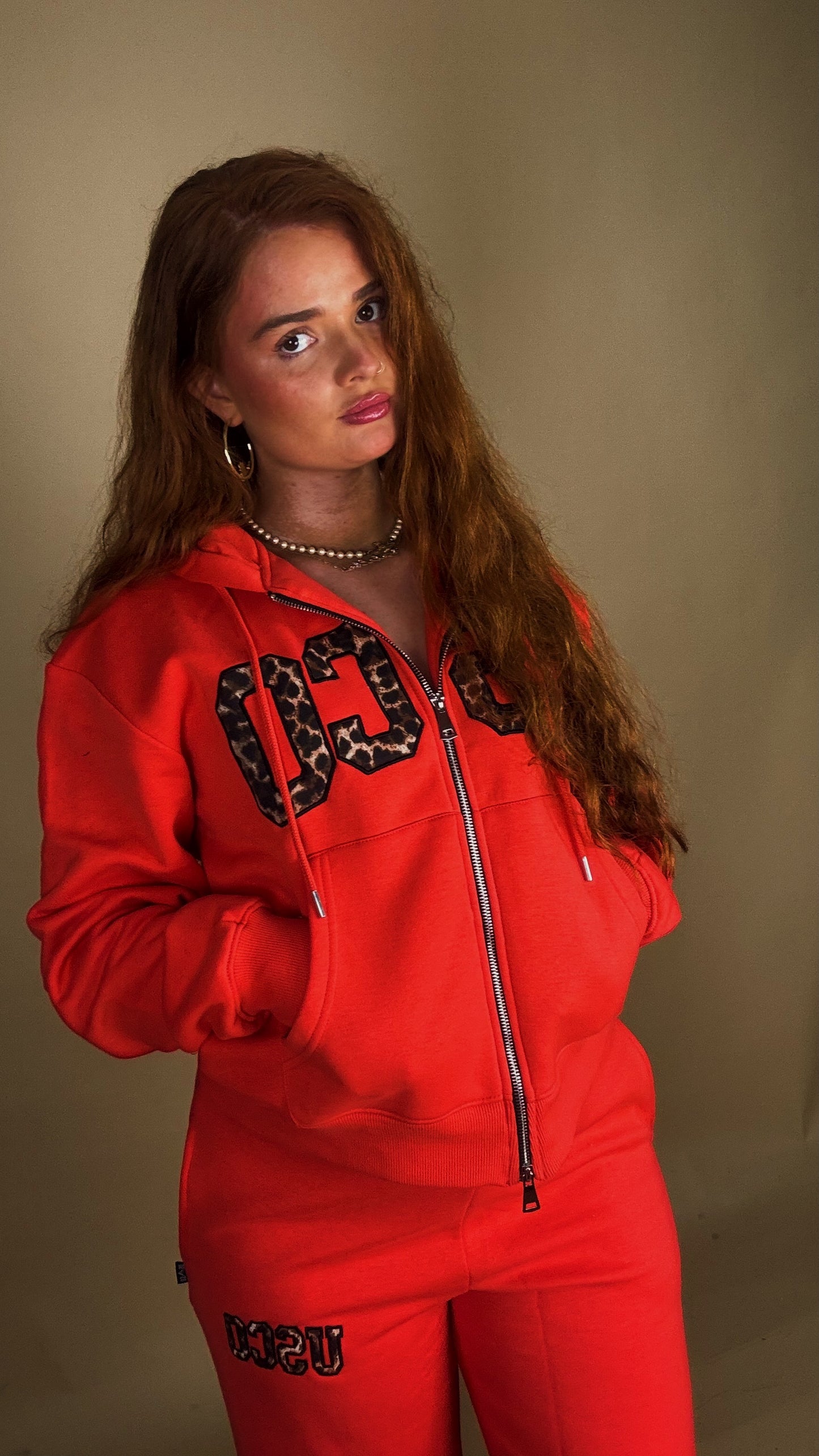 Baywatch Red set Bex 80% cotton fleece line set