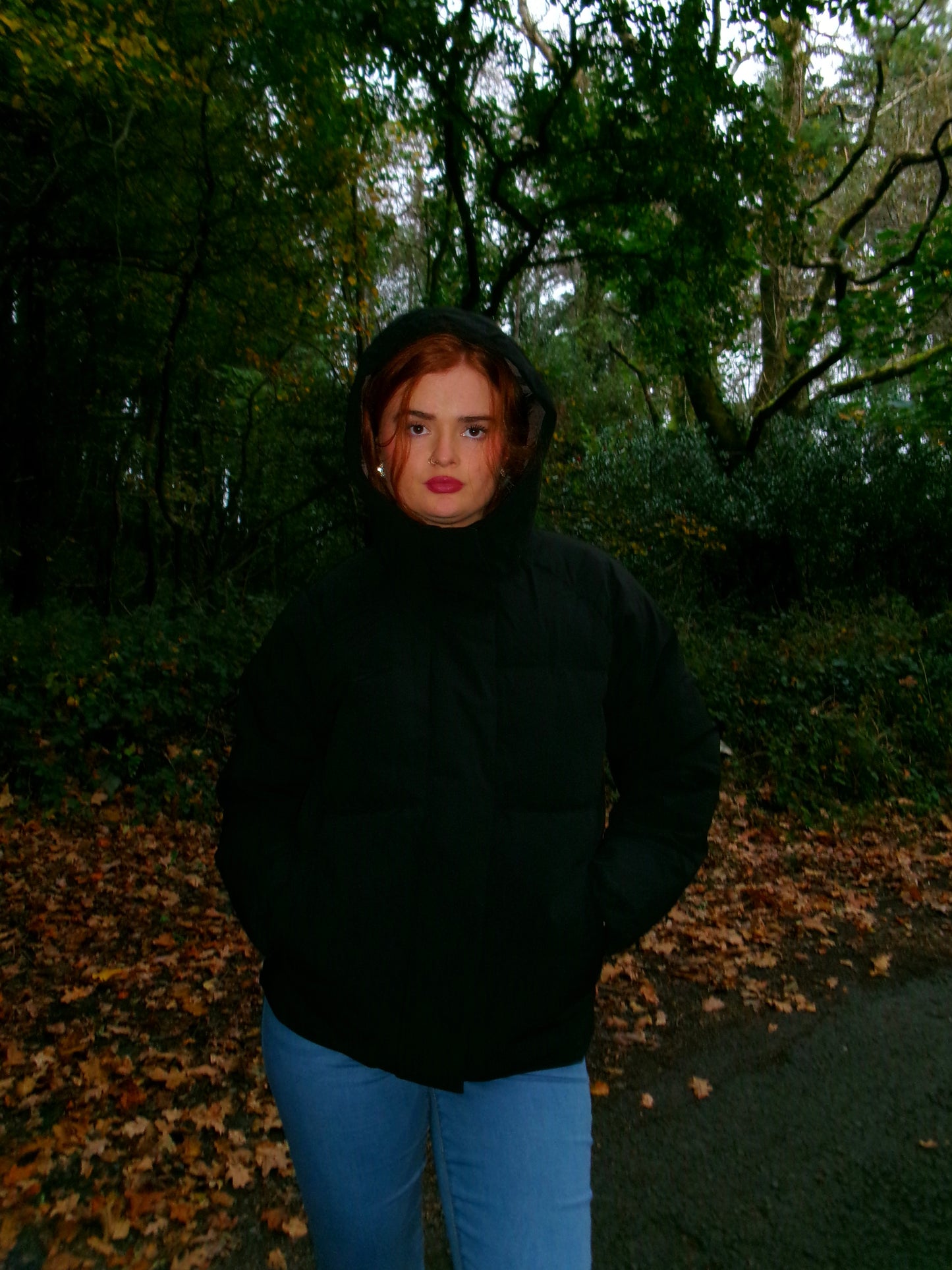 Jade Jet Black Puffer Jacket