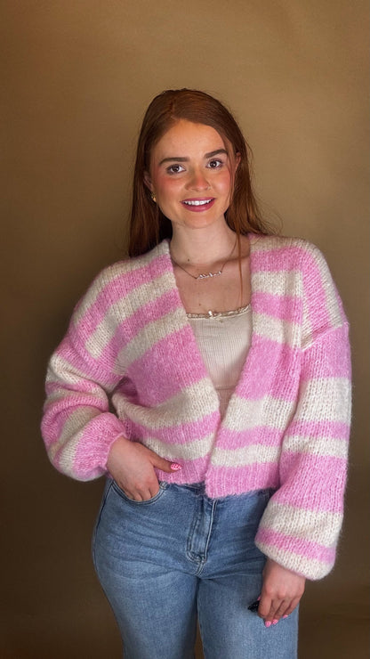 Heather Balloon Sleeve cardigan