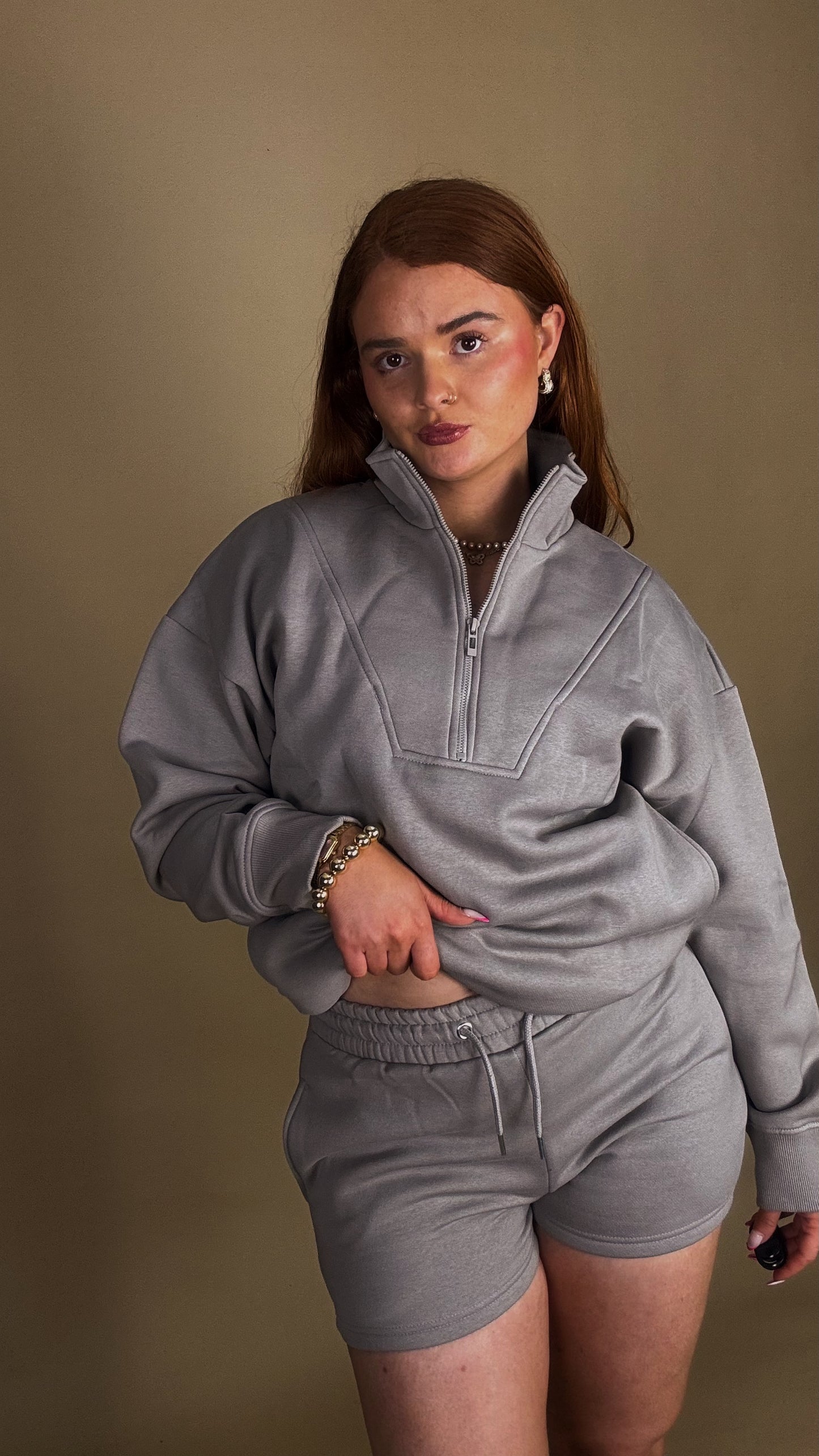 Carley 80% cotton fleece short set