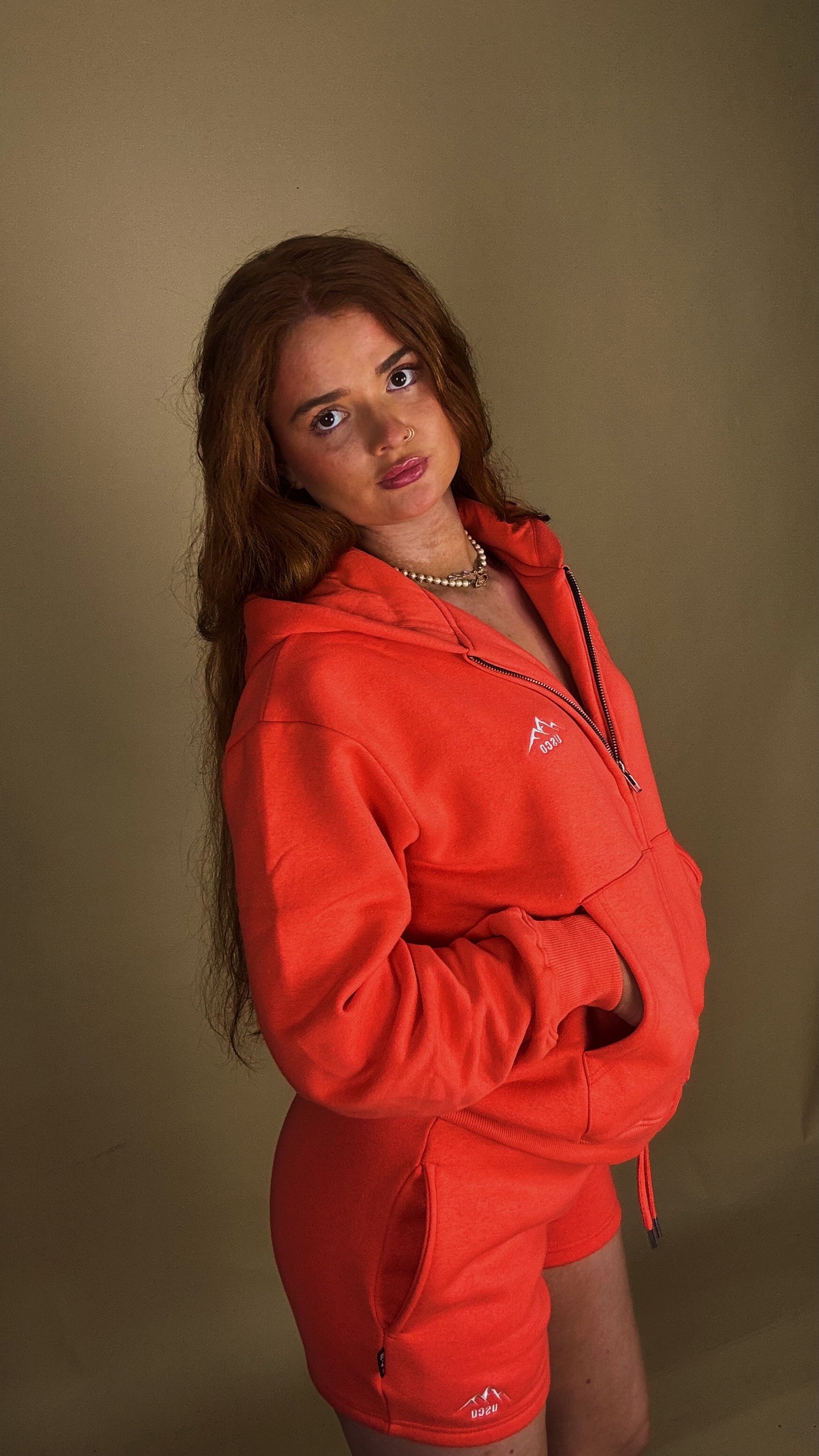 Baywatch Red shorts Pamela set 80% cotton fleece line.