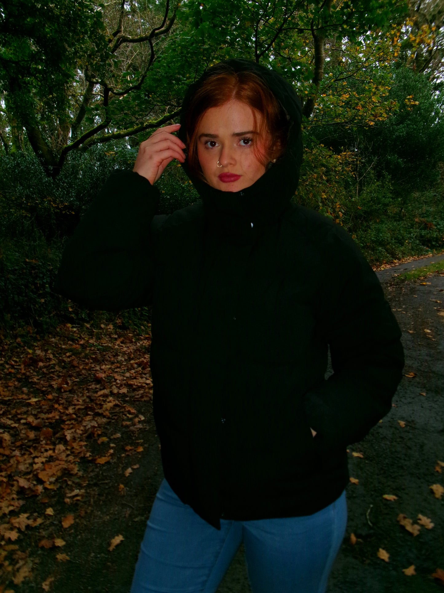 Jade Jet Black Puffer Jacket